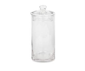 VASO VETRO CON COPERCHIO D.10 H.20