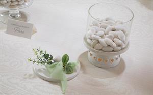 ALZATINA PORCELLANA CON COPERC. E LED D.13 H.18