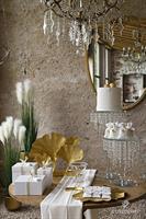 VASSOIO FOGLI GINKO GOLD 40X43 D'APP.