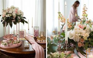 PORTACANDELA METALLO PINK D.10 H.20