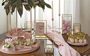 VASSOIO METALLO PINK D. 41 CON MANICI