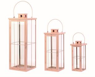 LANTERNA METALLO PINK H.70