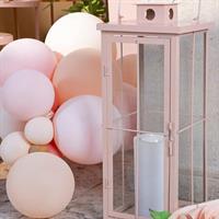 LANTERNA METALLO PINK H.38