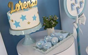 ALZATA PORCELLANA D.25 H.14 DOLOMITE AZZURRA