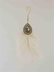 DECORO AVORIO CM.20 H.  CON DIAMANTE