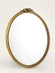 CORNICE CON SPECCHIO CM.22X28 BORDEAUX E ORO