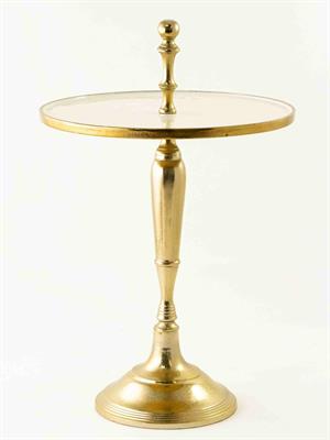 TAVOLINO ALZATA ALLUMINIO GOLD D.38 H.59