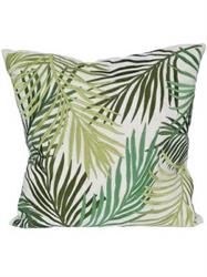 CUSCINO RICAMO LEAF GREEN CM.46X46