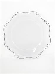 SOTTOPIATTO PVC TRASPAR. SILVER D.35