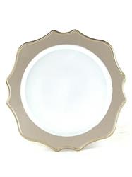 SOTTOPIATTO PVC BORDO   GOLD AVORIO D.34