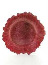 SOTTOPIATTO PVC STRIATO GOLD ROSSO D.35