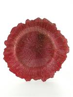 SOTTOPIATTO PVC STRIATO GOLD ROSSO D.35