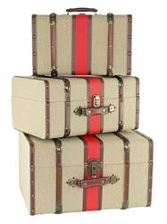 VALIGETTA CREMA RIGA ROSSA LEGNO CM.50X39X28 H.