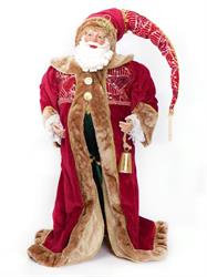 BABBO NATALE BORDEAUX VERDE CM.91 H.