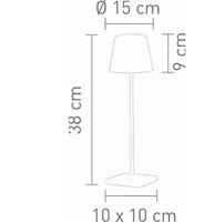 LAMPADA DA TAVOLO LED H.38 TROLL BLUE OUTDOOR