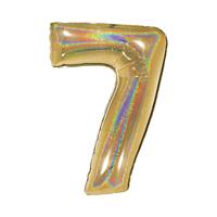 PALLONE FOIL GLITTER GOLD CM.100 NUMERO 7