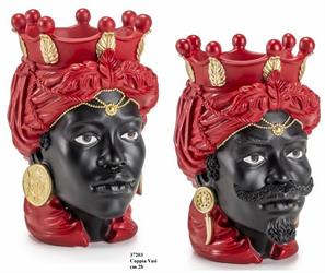 TESTE DI MORO UOMO-DONNA H.28 RED E GOLD