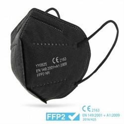 MASCHERINA PROTETTIVA   TNT A 5 STRATI FFP2 NERA MONOCONF.