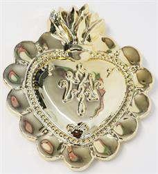 CUORE PICCOLO EXVOTO  FIAMMA CM.18X15 ORO