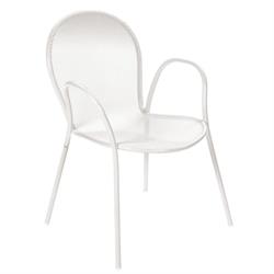 POLTRONA LAMIERA ZINCATA RONDA BIANCA