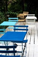 SEDIA PIEG. ZINCATA EN  CIEL BLU SCURO