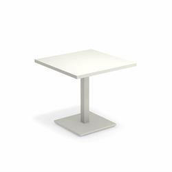 TAVOLO ROUND 80X80 BIANCO BASE QUADRA