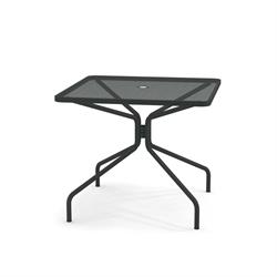 TAVOLO CAMBI 90X90 VERDE ACCIAIO LAMIERA ZINCATO