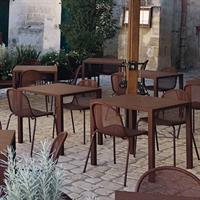 TAVOLO NOVA 80X80 CORTEN ZINCATO A CALDO