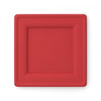 PIATTO QUADRO 20X20 PZ. 8 NATURANDA ROSSO