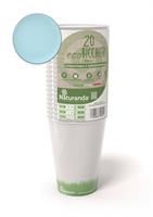 BICCHIERE COMPOSTABILE  220ML PZ.20 CELESTE NATURANDA