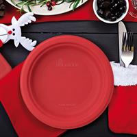 BICCHIERE COMPOSTABILE  220ML PZ.20 ROSSO NATURANDA