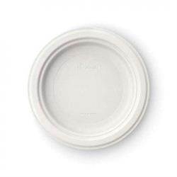 PIATTO PIANO D.18 PZ.12 BIANCO COMPOSTABILE POLPA DI CELLULOSA