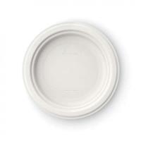 PIATTO PIANO D.18 PZ.12 BIANCO COMPOSTABILE POLPA DI CELLULOSA