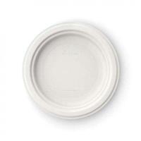 PIATTO PIANO D.18 PZ.20 BIANCO COMPOSTABILE POLPA DI CELLULOSA
