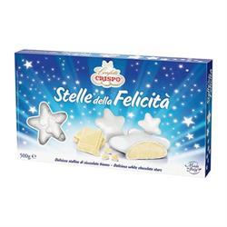 CONFETTI STELLE PERLATE CELESTE CIOC.BIANCO GR.500