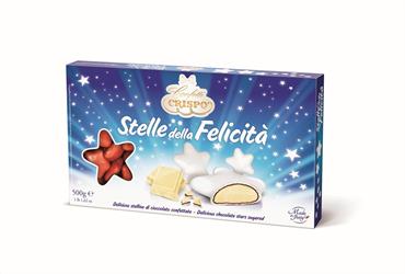 CONFETTI STELLE PERLATE ROSSE CIOC.BIANCO GR.500