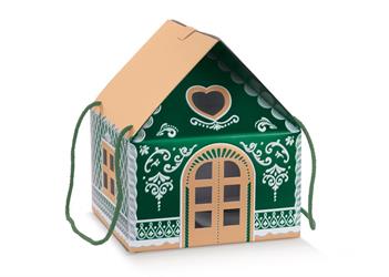 SCAT. CASETTA C.CORDINO  245X245X15 KRAFT/VERDE LITTLE HOUSE