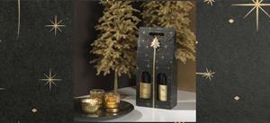 SCAT. 1 BOTTIGLIA NERA  CONSTELLATION GOLD 9X9X39