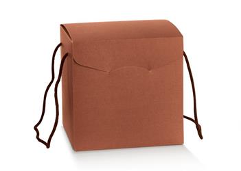 SCAT. SEGRETO C/CORDINO 29X35,5X19,5 SETA CORTEN