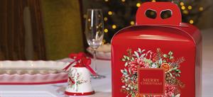 SCAT. PANETTONE 24,5X24,5X13 BOTANIC CHRISTMAS