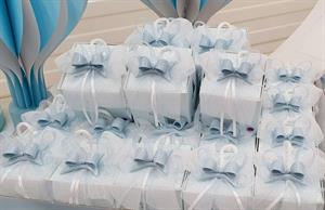 MAGNETE FIOCCO PORCELLANA CM.4 CIELO