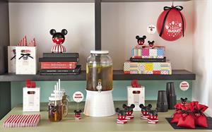 MICKEY DECORO RESINA D. 40 RED BLACK