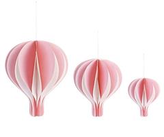 SET 3 MONGOLFIERE D'APP. ROSA D.15-33 H.20-40