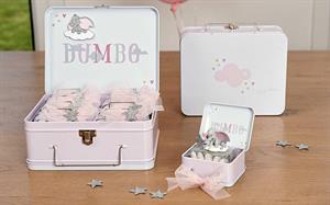 VALIGIA METALLO CON 8 VALIGETTE DUMBO ROSA