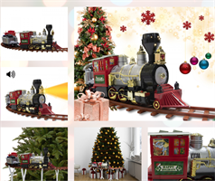 TRENINO NATALIZIO CM.382 COMPONIBILE PZ.52