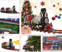 TRENINO NATALIZIO CM.265 COMPONIBILE PZ.36