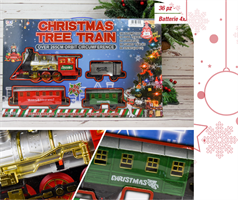 TRENINO NATALIZIO CM.265 COMPONIBILE PZ.36