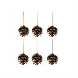 PIGNE NATURAL PZ. 6 CON GLITTER ORO