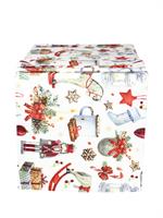 RUNNER VELLUTO DEC. NATALE CM.40X138 CM.
