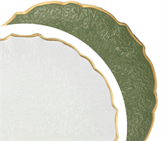 SOTTOPIATTO PVC BIANCO BORDO ORO D. 33